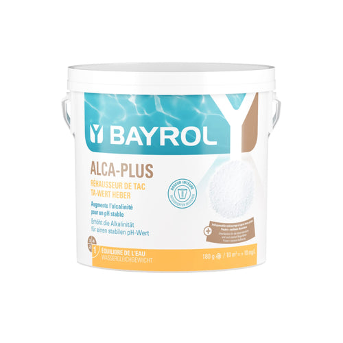 BAYROL Alca-Plus 5 kg – Gebinde vor weißem Hintergrund