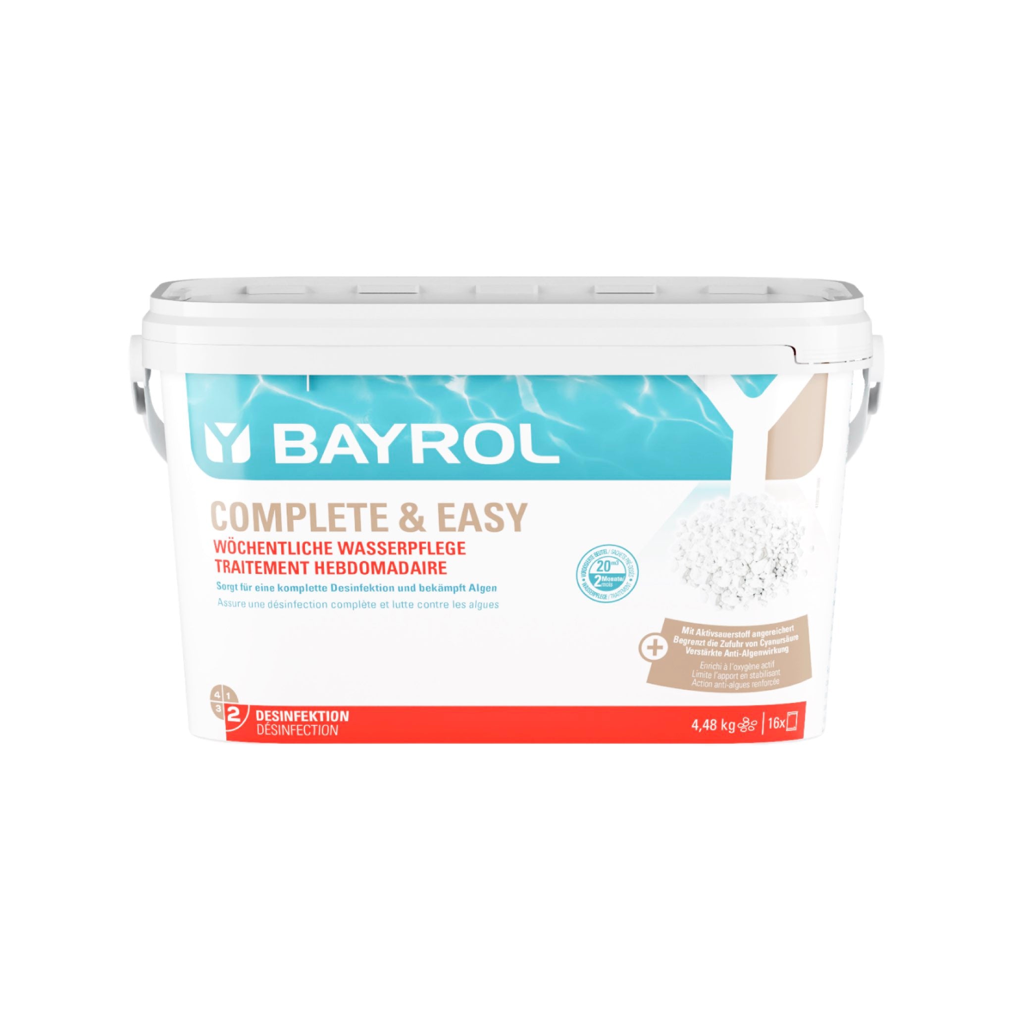BAYROL Complete & Easy – Packshot vor weißem Hintergrund