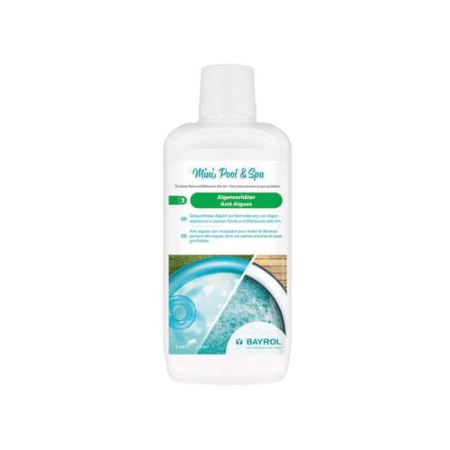 BAYROL Mini Pool & Spa Algenverhüter 1 L – Packshot vor weißem Hintergrund