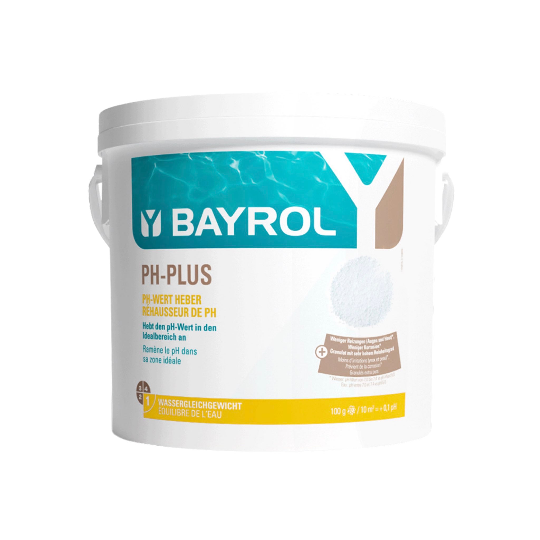 BAYROL pH-Plus – Eimer vor weißem Hintergrund
