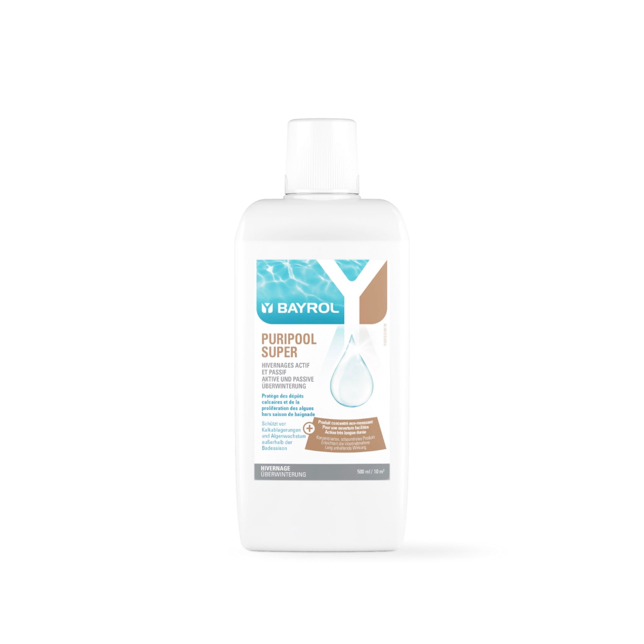 BAYROL Puripool® Super 1 L – Flasche vor weißem Hintergrund