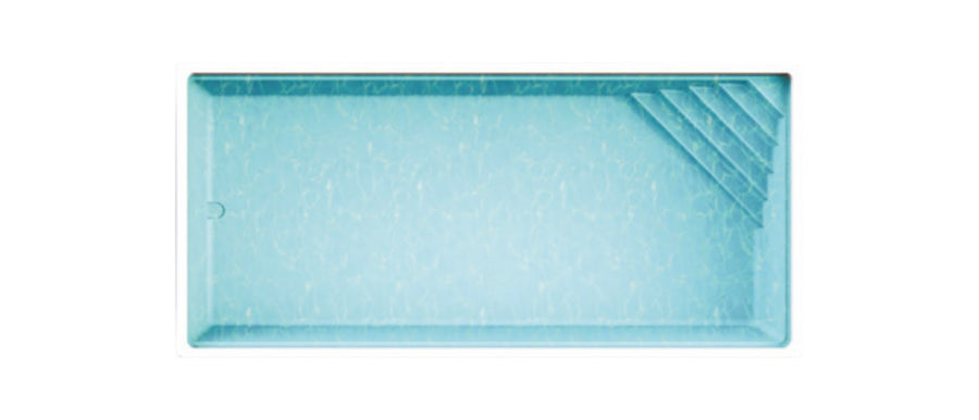 Poolbecken ATHEN – Rechteckige Einstückbecken, 3,77 x 8,00 x 1,53 m