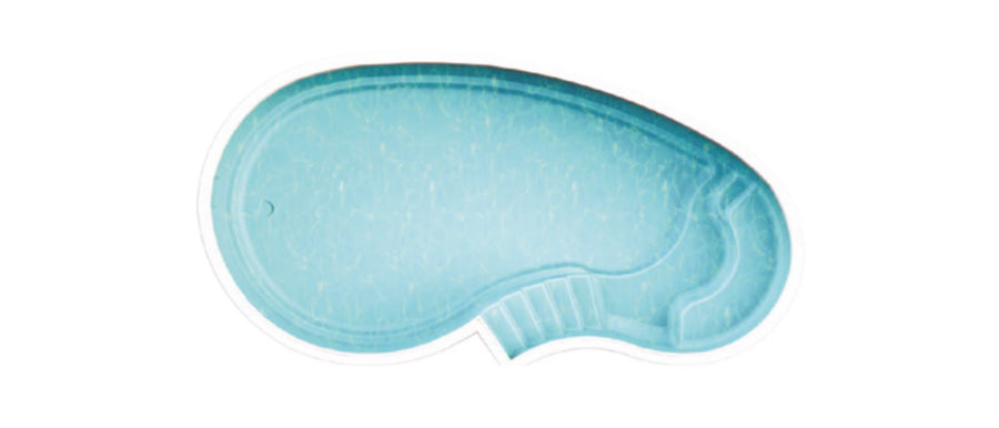Poolbecken BARBADOS – Nierenförmige Einstückbecken, 4,02 x 7,75 x 1,53 m
