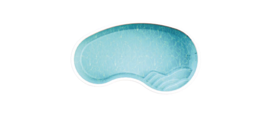 Poolbecken JAMAICA – Nierenförmige Einstückbecken, 3,30 x 6,02 x 1,43 m