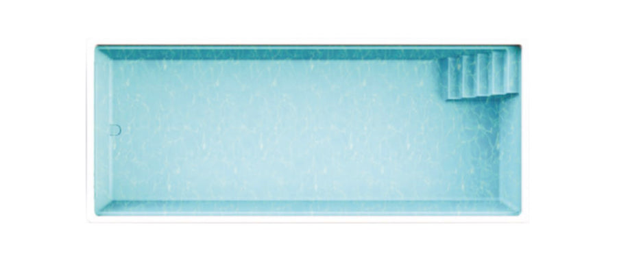 Poolbecken RÜGEN – Rechteckige Einstückbecken, 3,77 x 9,00 x 1,53 m