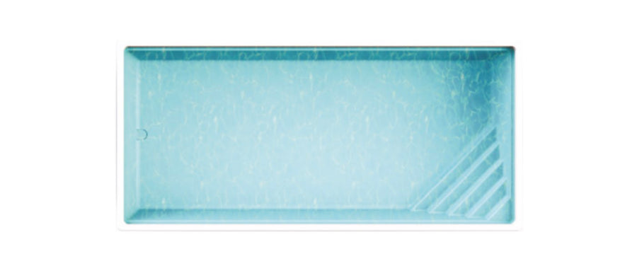 Poolbecken SYLT – Rechteckige Einstückbecken, 3,77 x 8,00 x 1,53 m